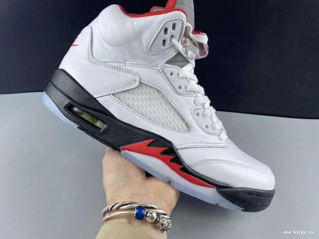 Chep Onekick Fire Jordan Tongue 5 Silver Retro DA1911-102 Red (2020) Air 0825